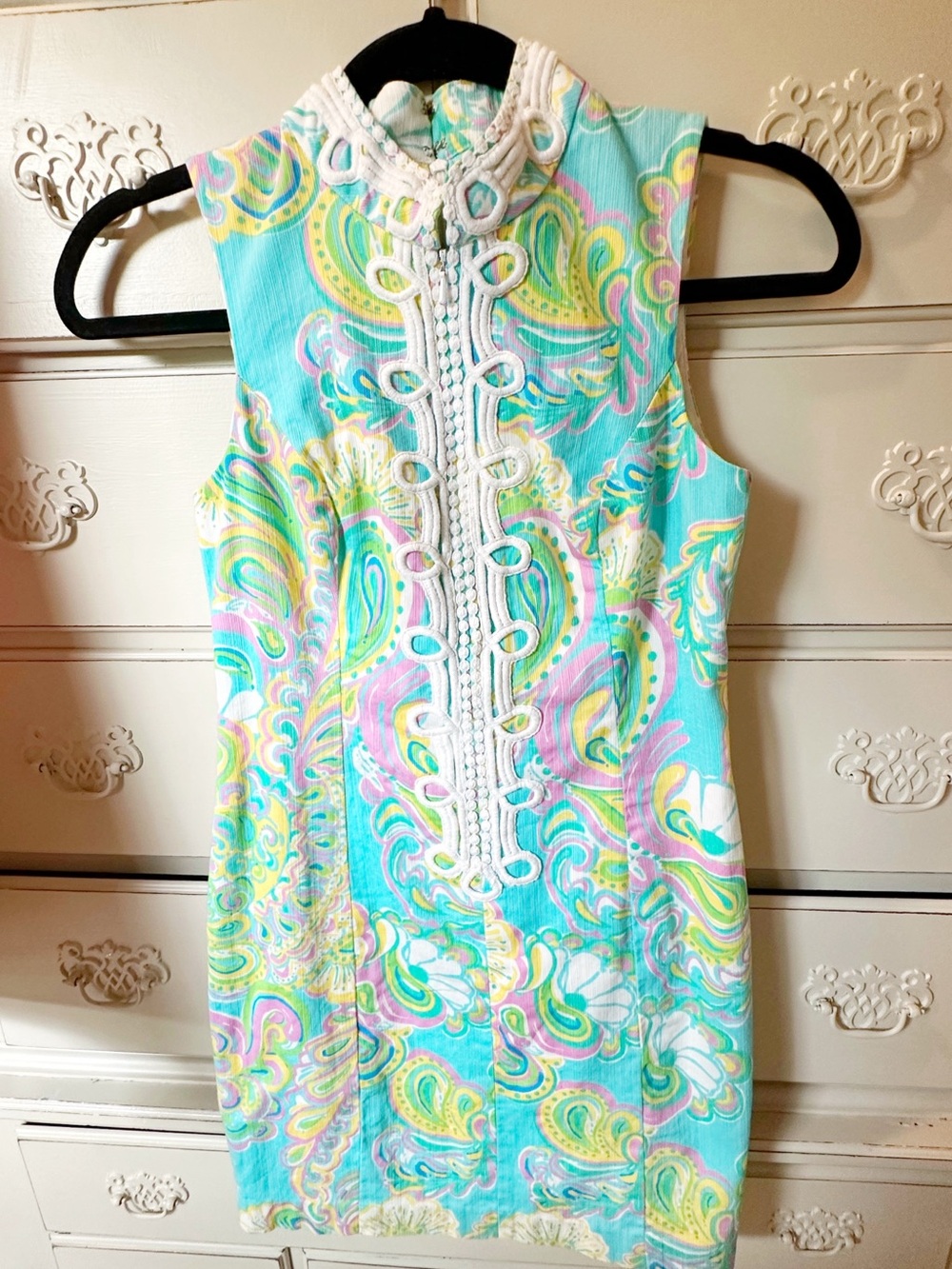Lilly Pulitzer Aqua Paisley Sleeveless Dress